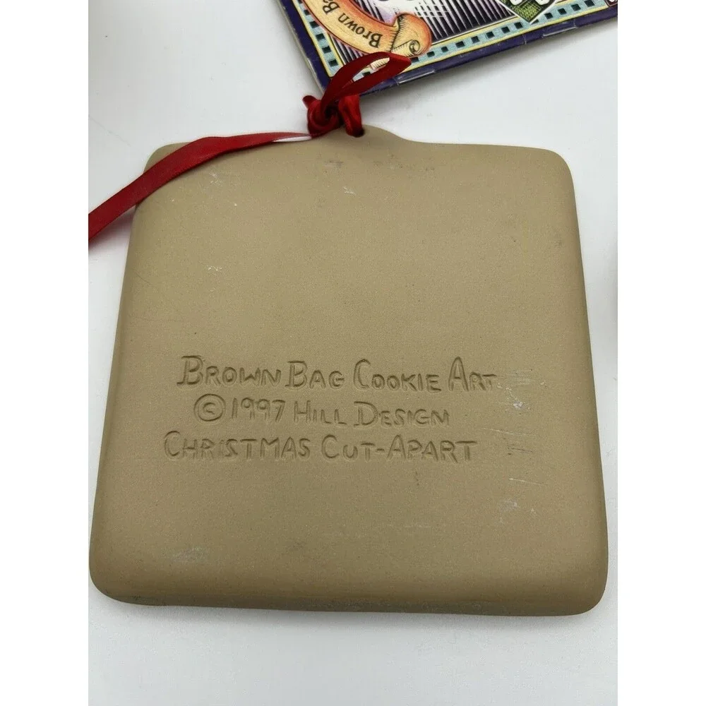3-Brown Bag Cookie Art and Craft Molds 1983, 1989 and 1997 Christmas Molds